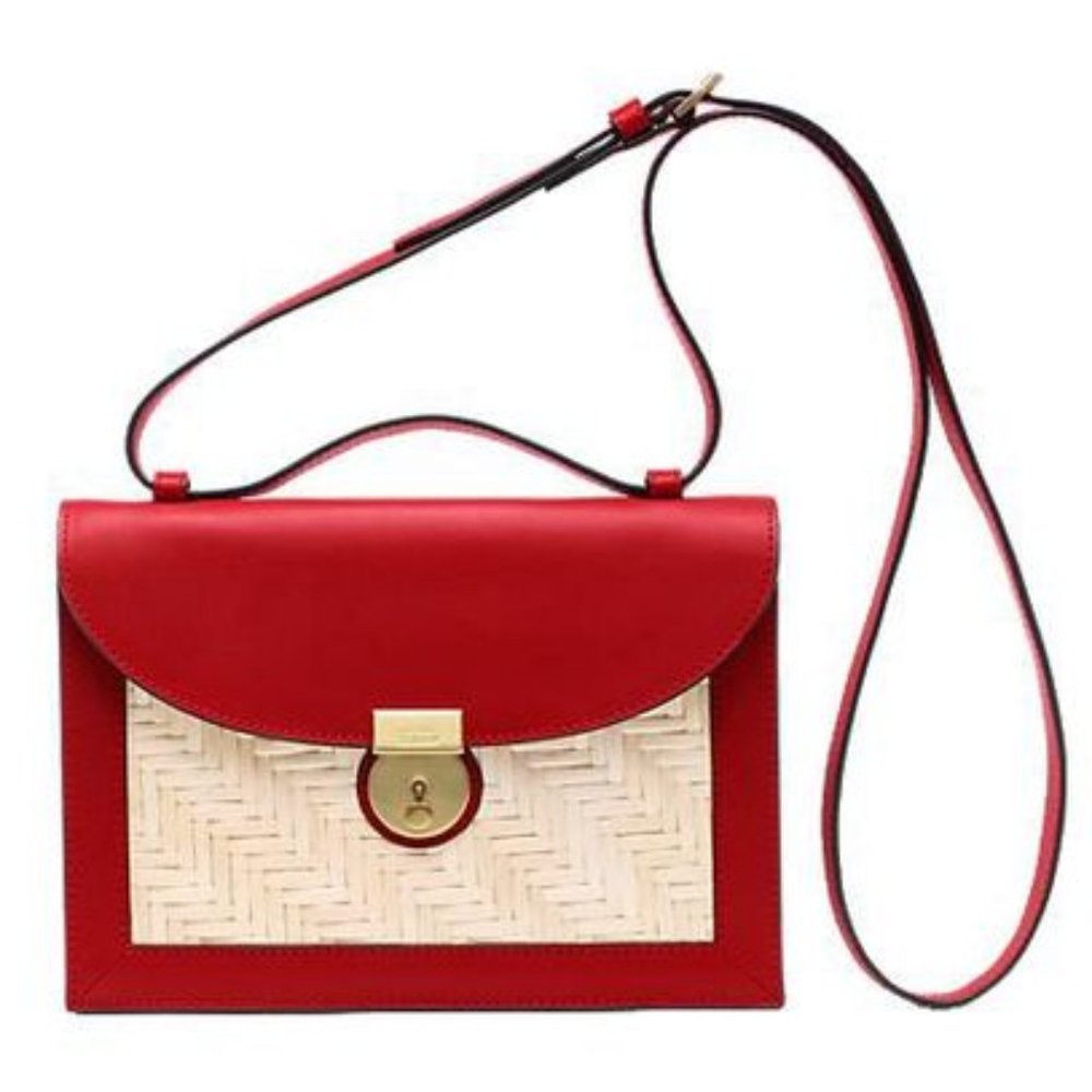RARE❗️🌹 Kate Spade Saturday 🌹 Square Straw Bag, Discontinued Line